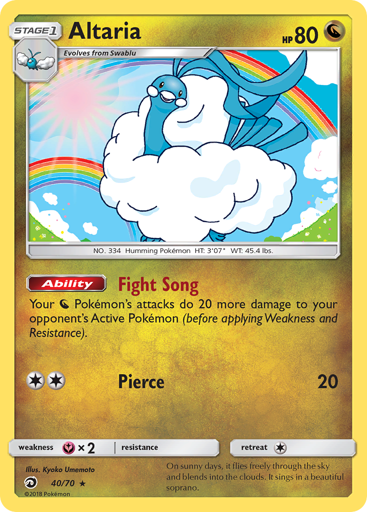 Altaria Pokémon card