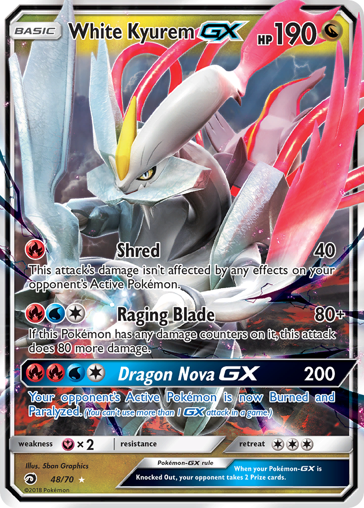 White Kyurem GX Pokémon card