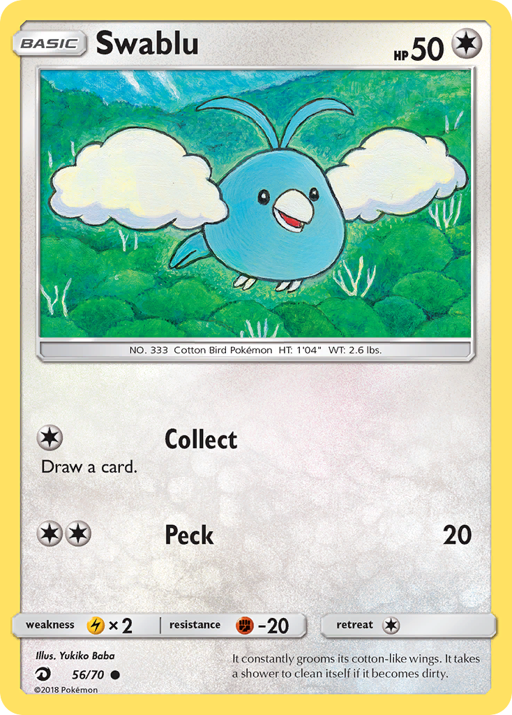 Swablu Pokémon card