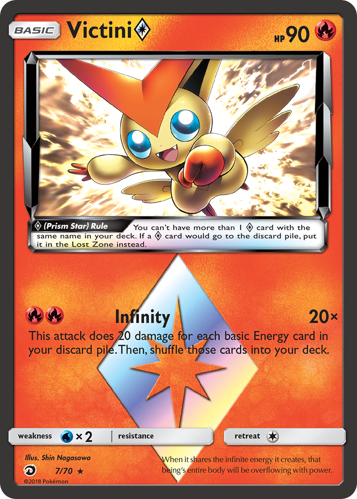 Victini Prism Star Pokémon card
