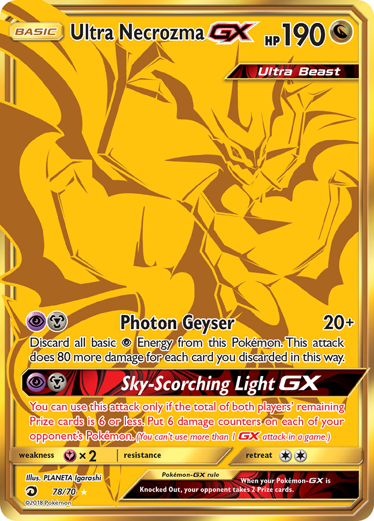 Ultra Necrozma GX Pokémon card