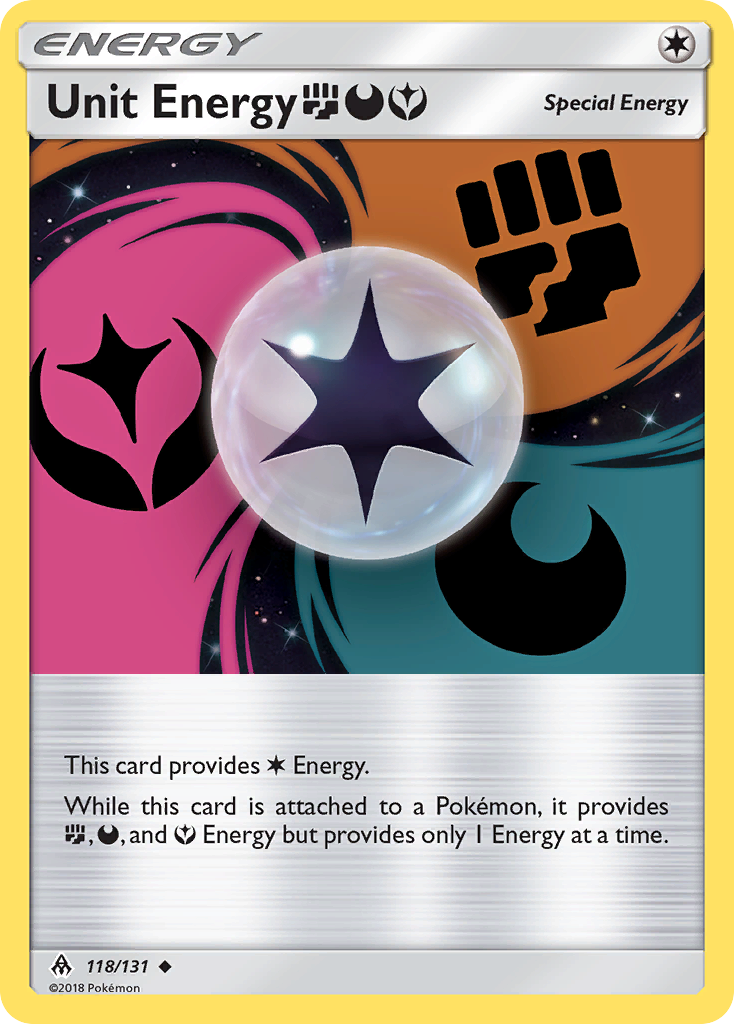 Unit Energy FightingDarknessFairy Pokémon card