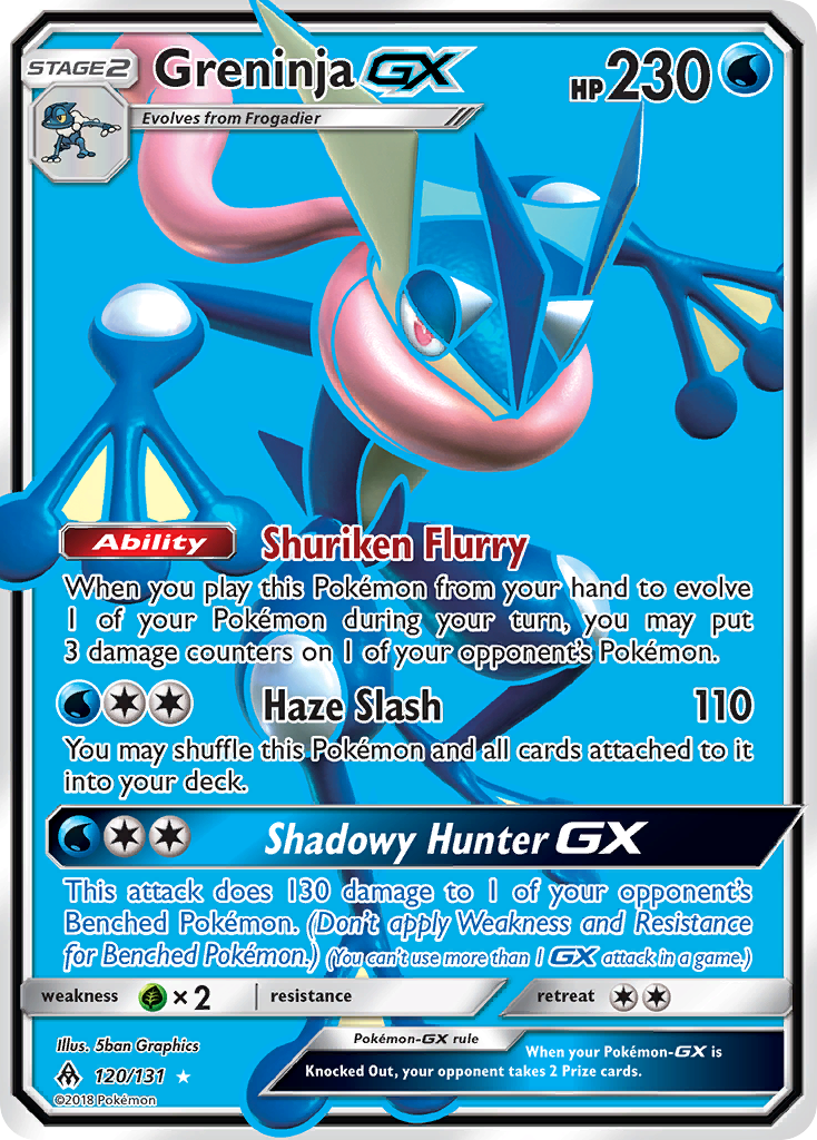 Greninja GX Pokémon card