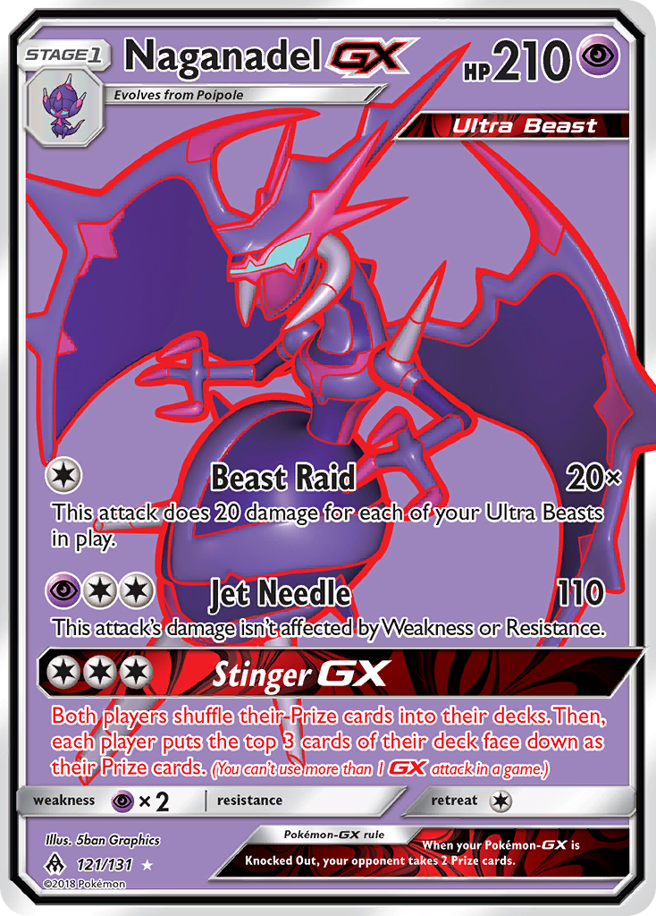 Naganadel GX Pokémon card