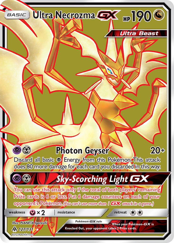 Ultra Necrozma GX Pokémon card