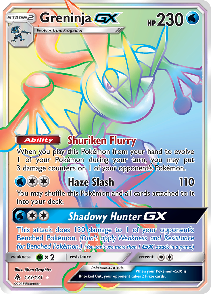 Greninja GX Pokémon card