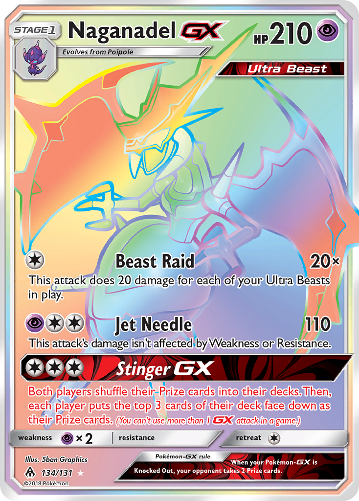 Naganadel GX Pokémon card