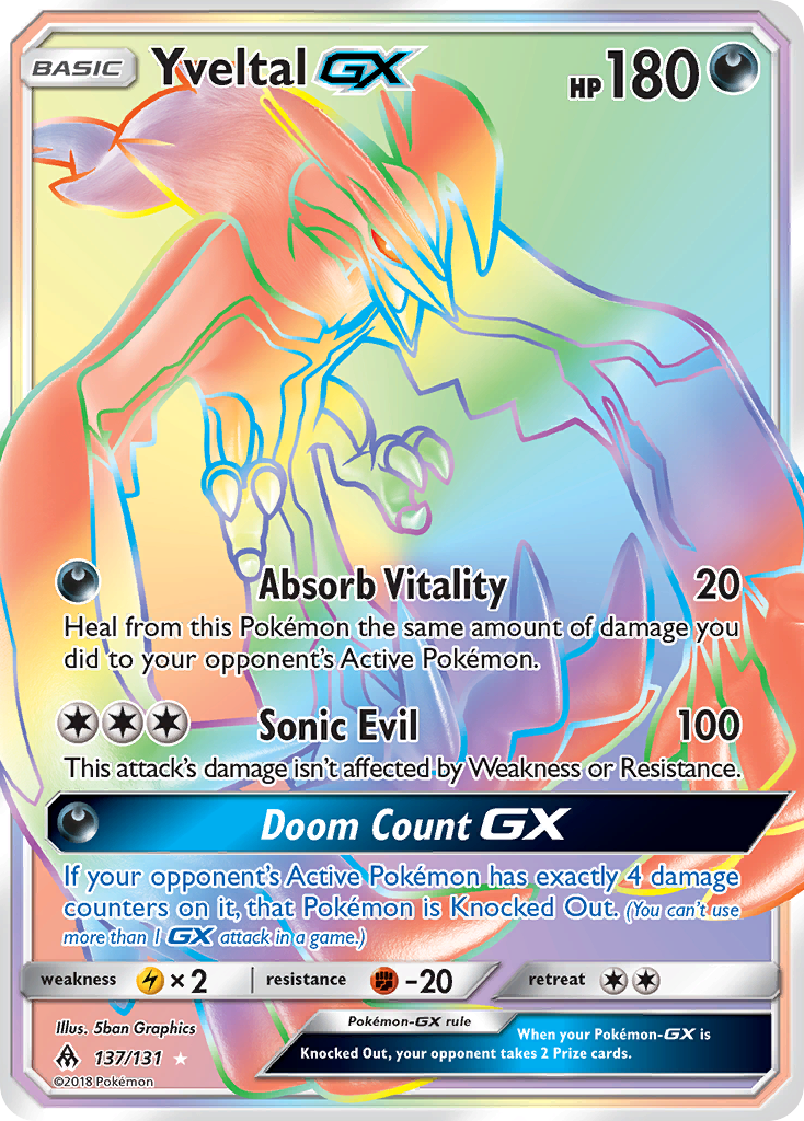 Yveltal GX Pokémon card
