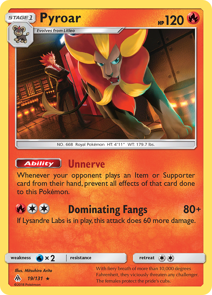 Pyroar Pokémon card