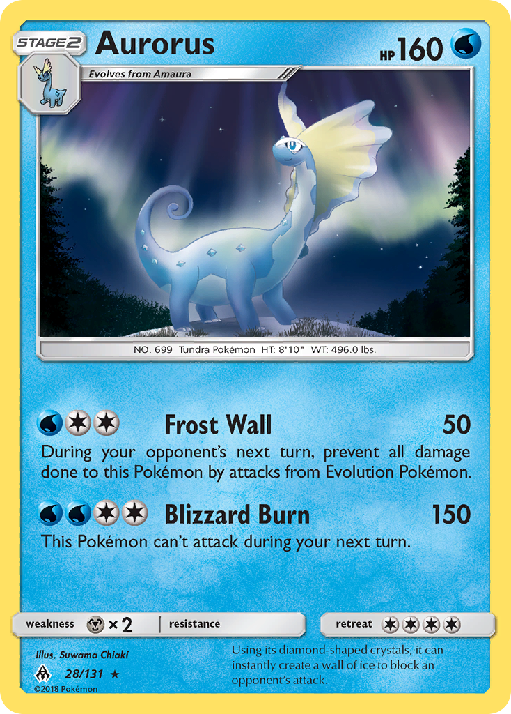 Aurorus Pokémon card