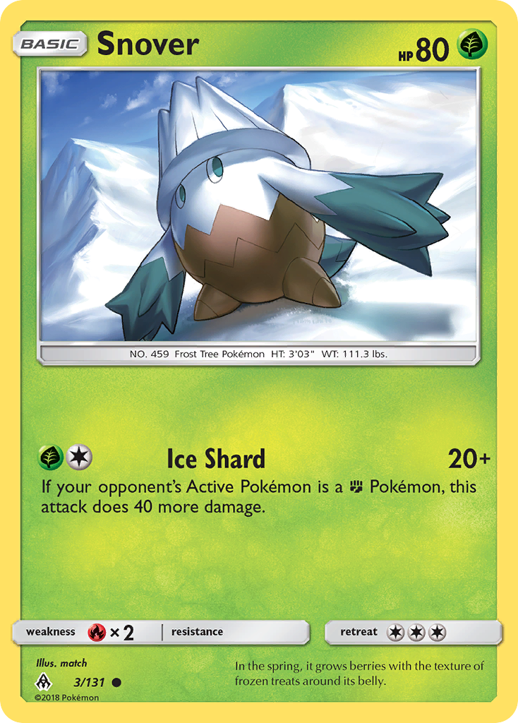 Snover Pokémon card