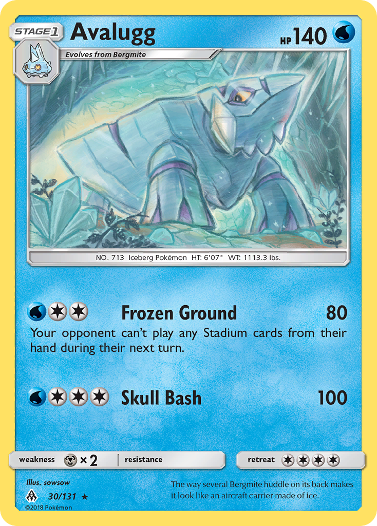 Avalugg Pokémon card