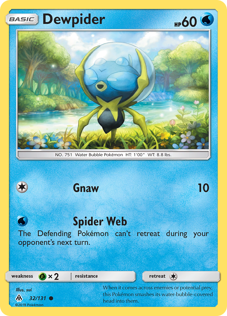 Dewpider Pokémon card