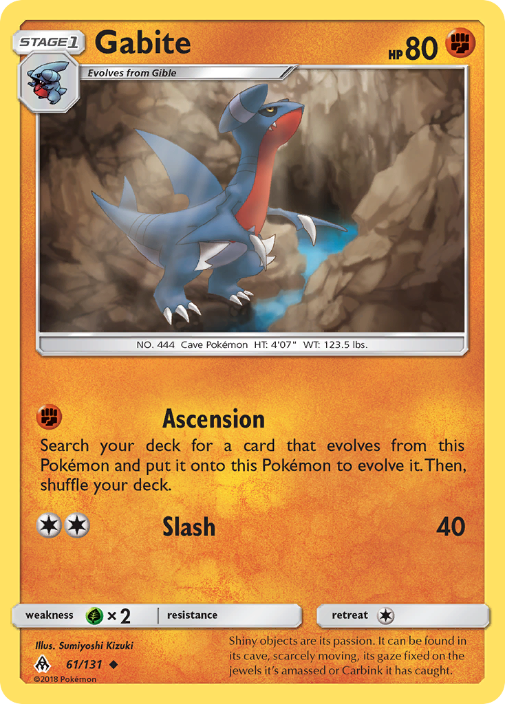 Gabite Pokémon card