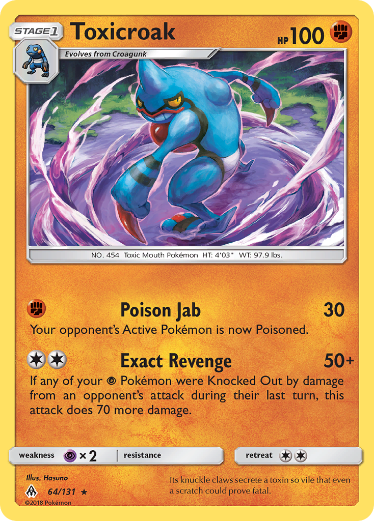Toxicroak Pokémon card