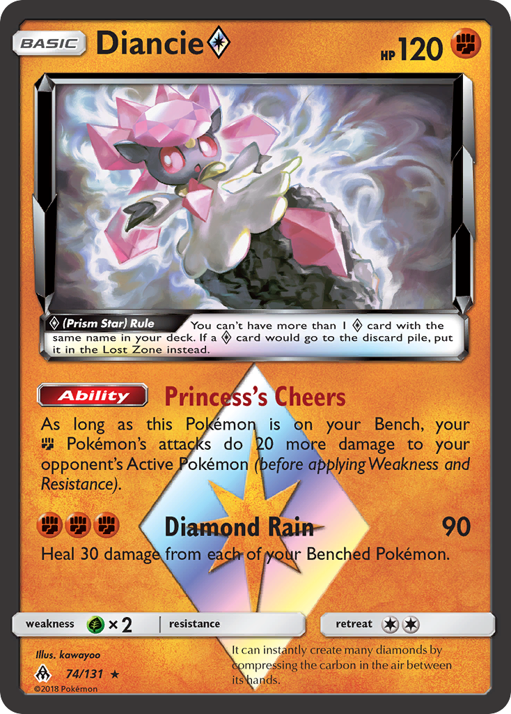 Diancie Prism Star Pokémon card