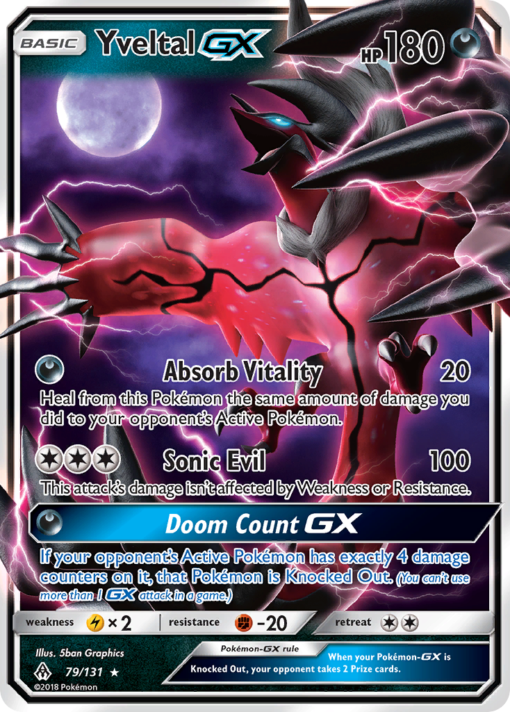 Yveltal GX Pokémon card