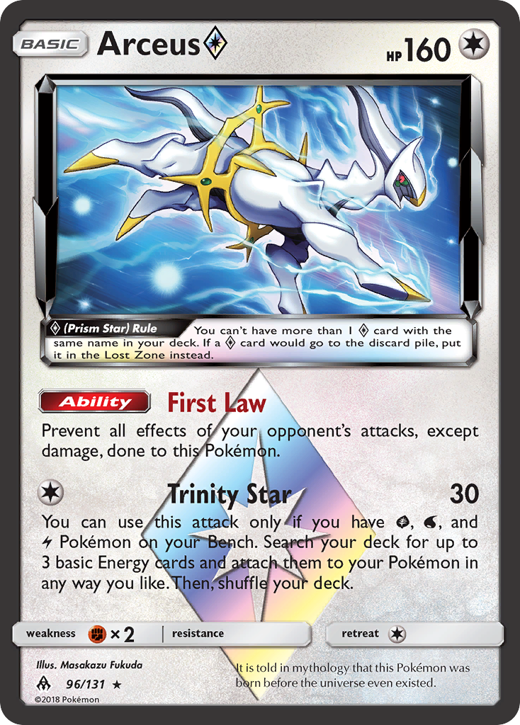 Arceus Prism Star Pokémon card