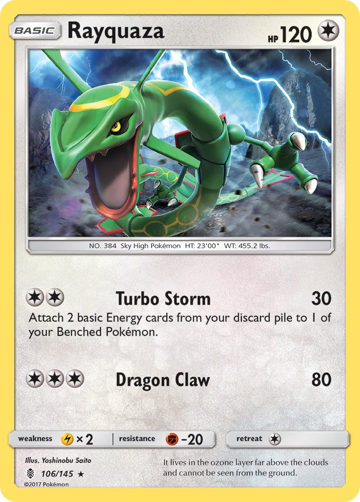 Rayquaza Pokémon card