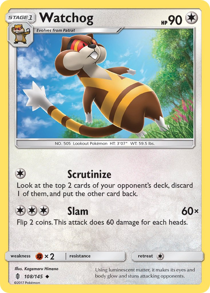 Watchog Pokémon card