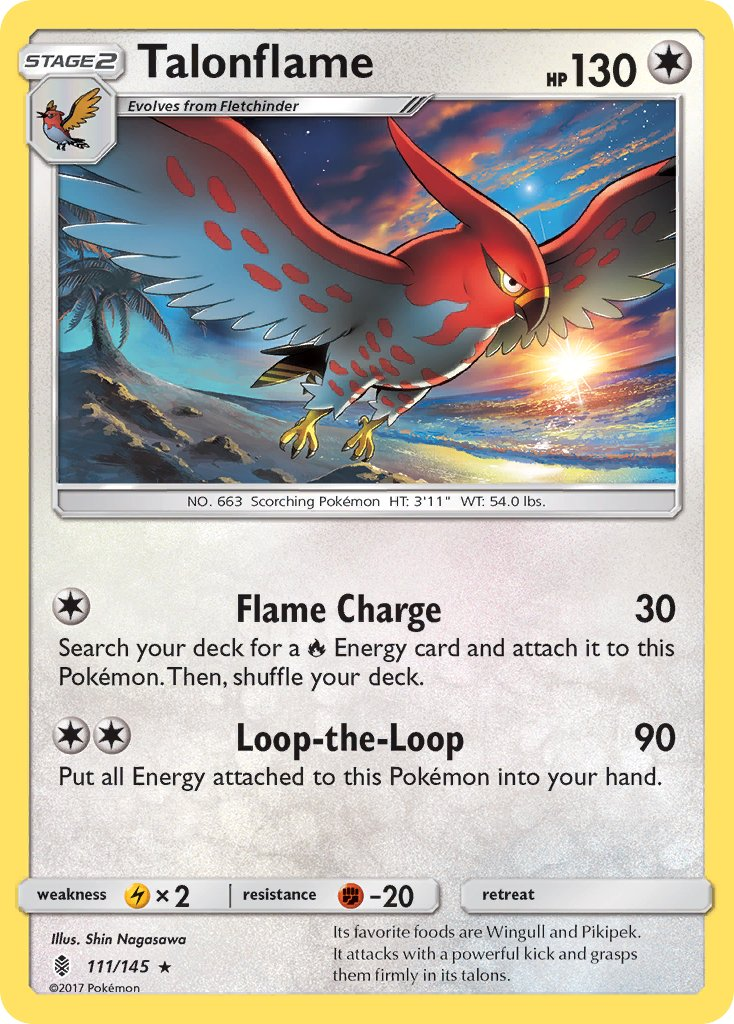 Talonflame Pokémon card