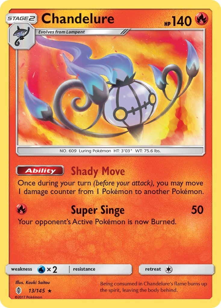 Chandelure Pokémon card