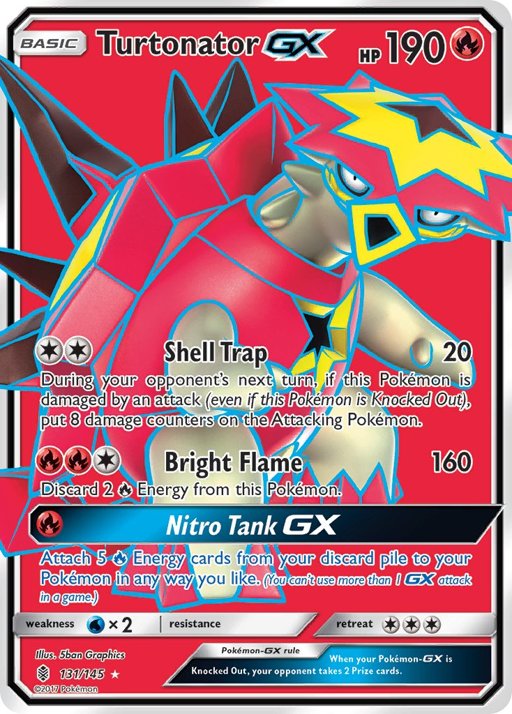 Turtonator GX Pokémon card