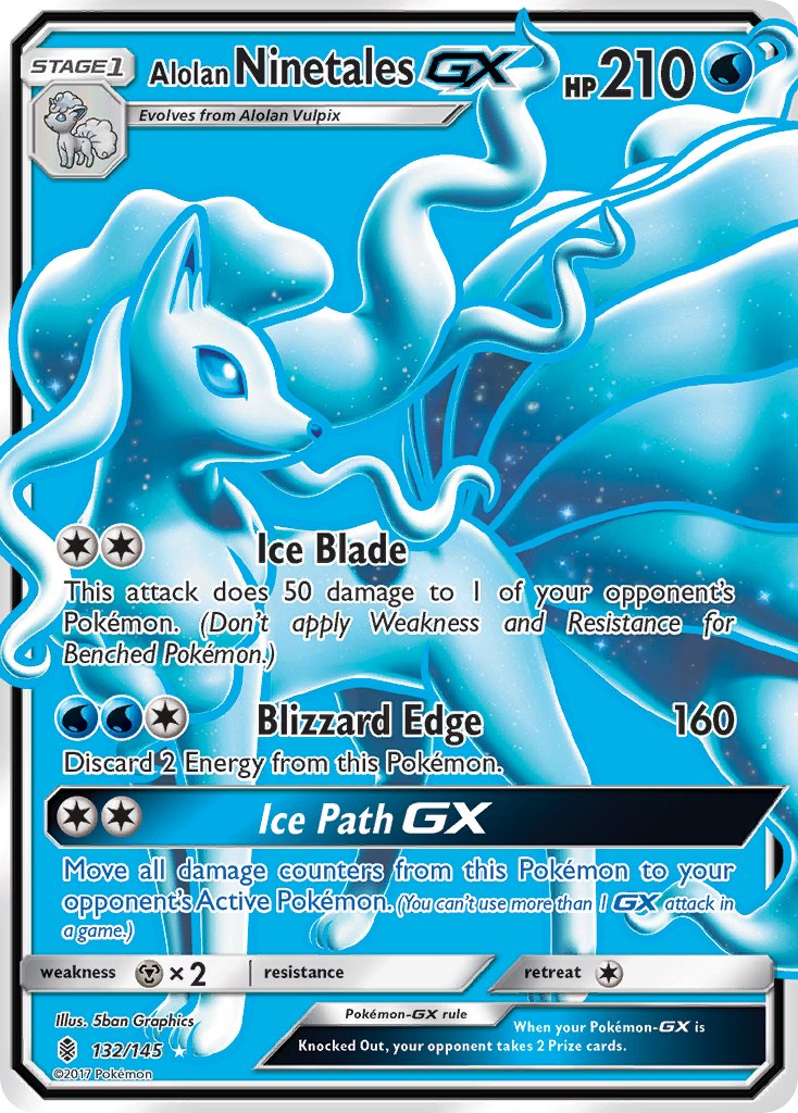 Alolan Ninetales GX Pokémon card