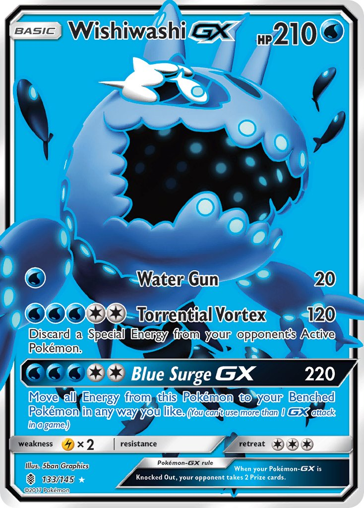 Wishiwashi GX Pokémon card