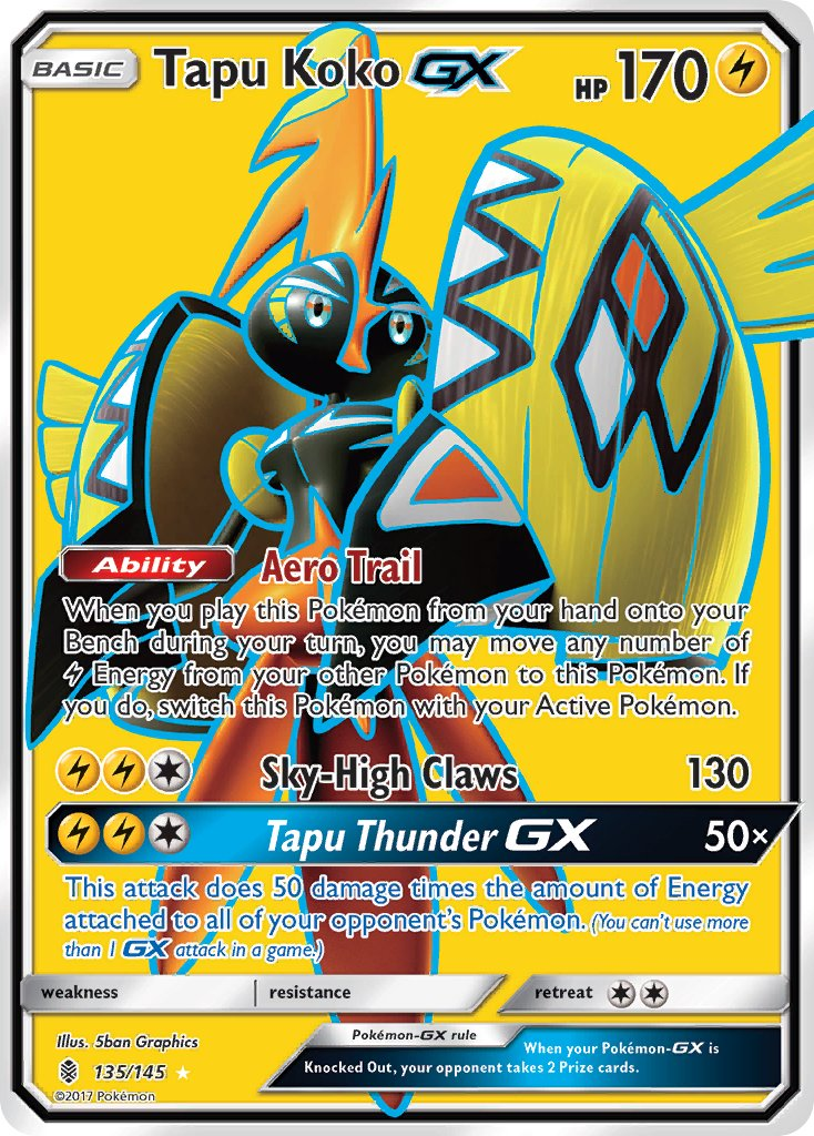 Tapu Koko GX Pokémon card