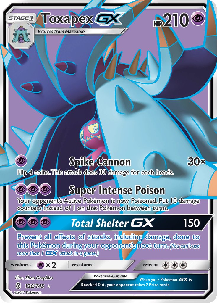 Toxapex GX Pokémon card