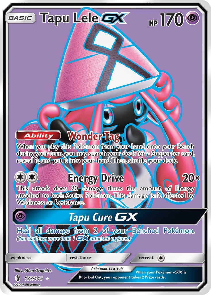 Tapu Lele GX Pokémon card