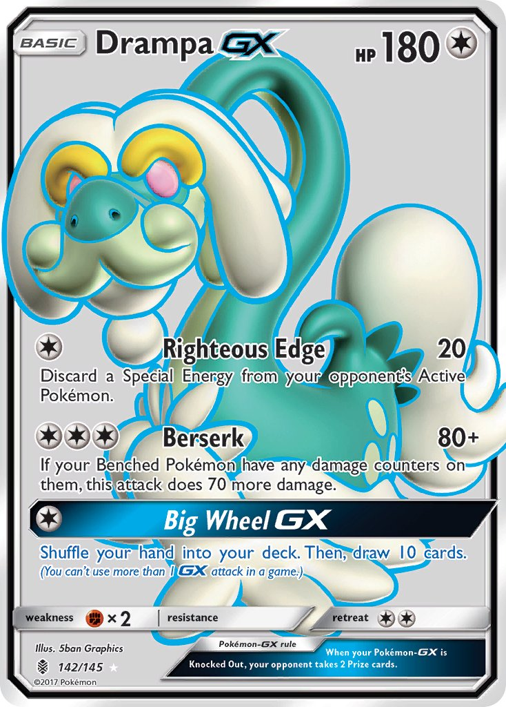 Drampa GX Pokémon card