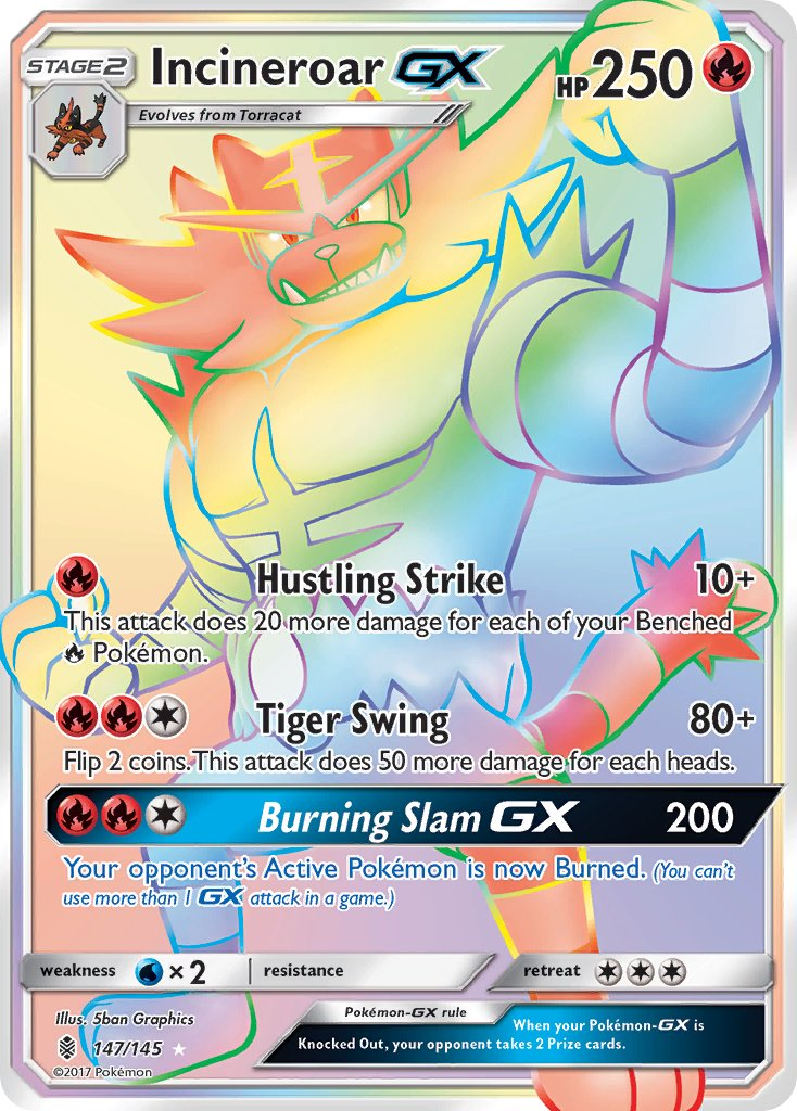 Incineroar GX Pokémon card