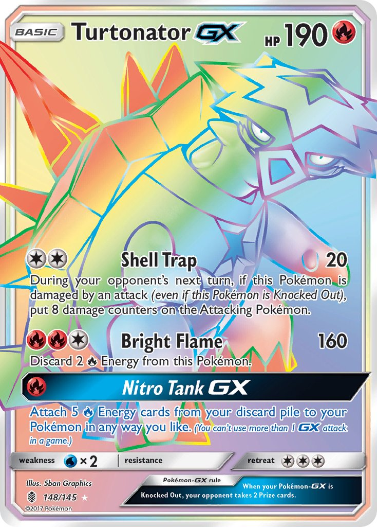 Turtonator GX Pokémon card