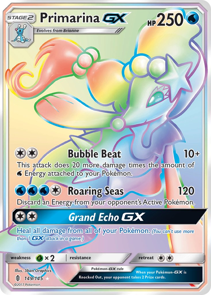 Primarina GX Pokémon card