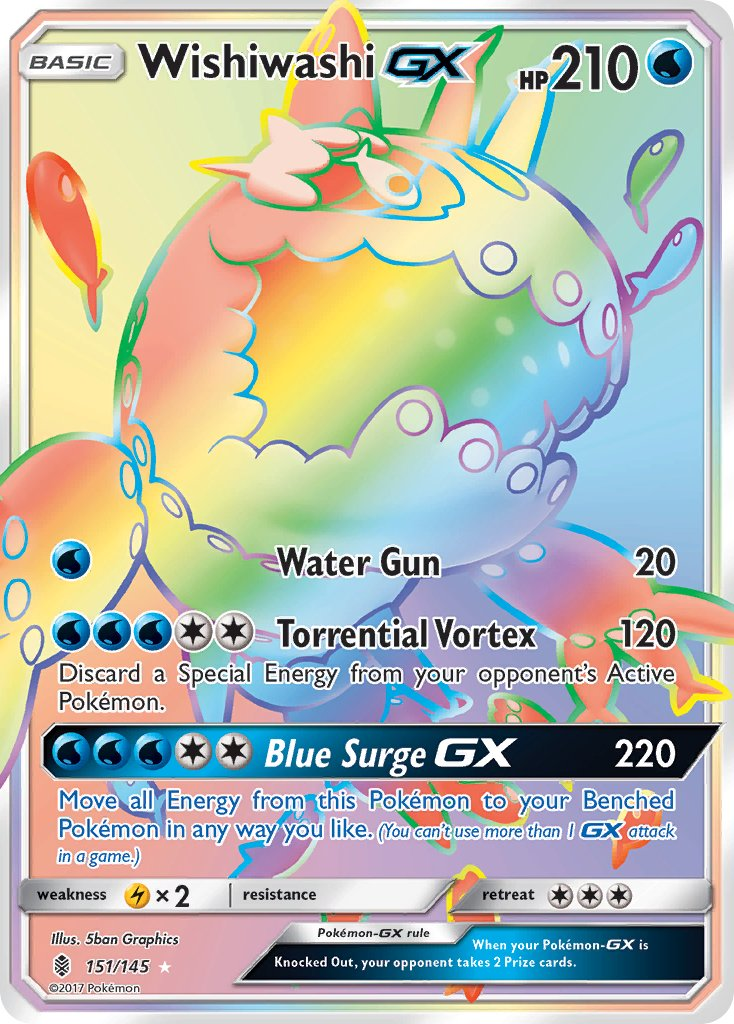 Wishiwashi GX Pokémon card