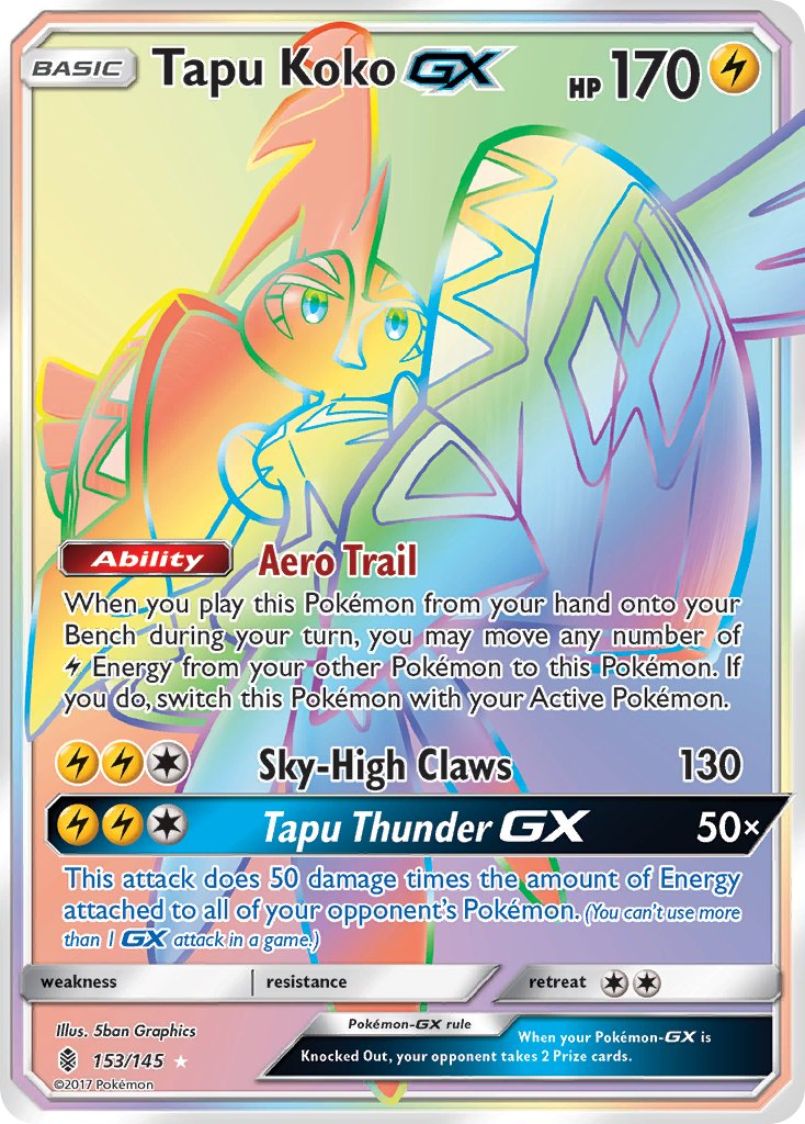 Tapu Koko GX Pokémon card