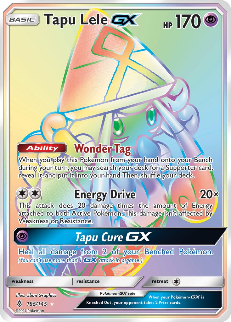 Tapu Lele GX Pokémon card