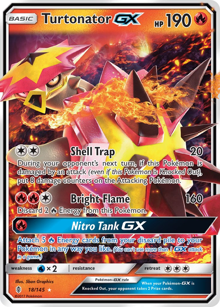 Turtonator GX Pokémon card