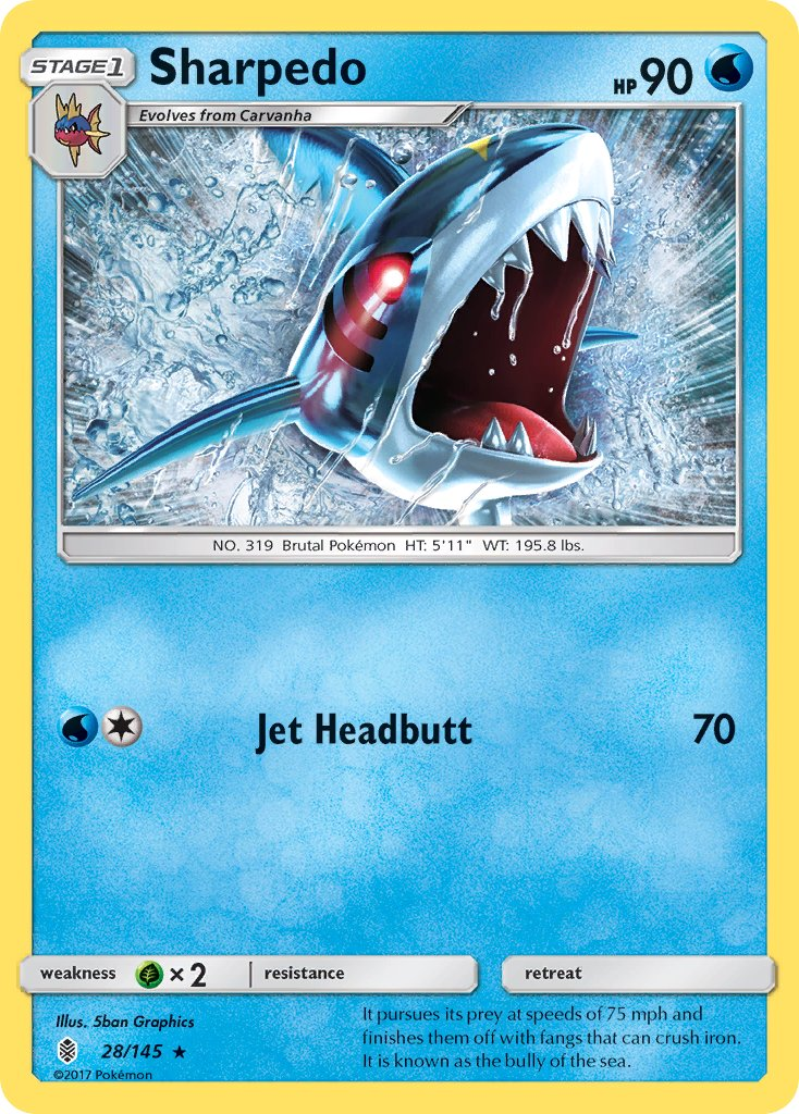 Sharpedo Pokémon card