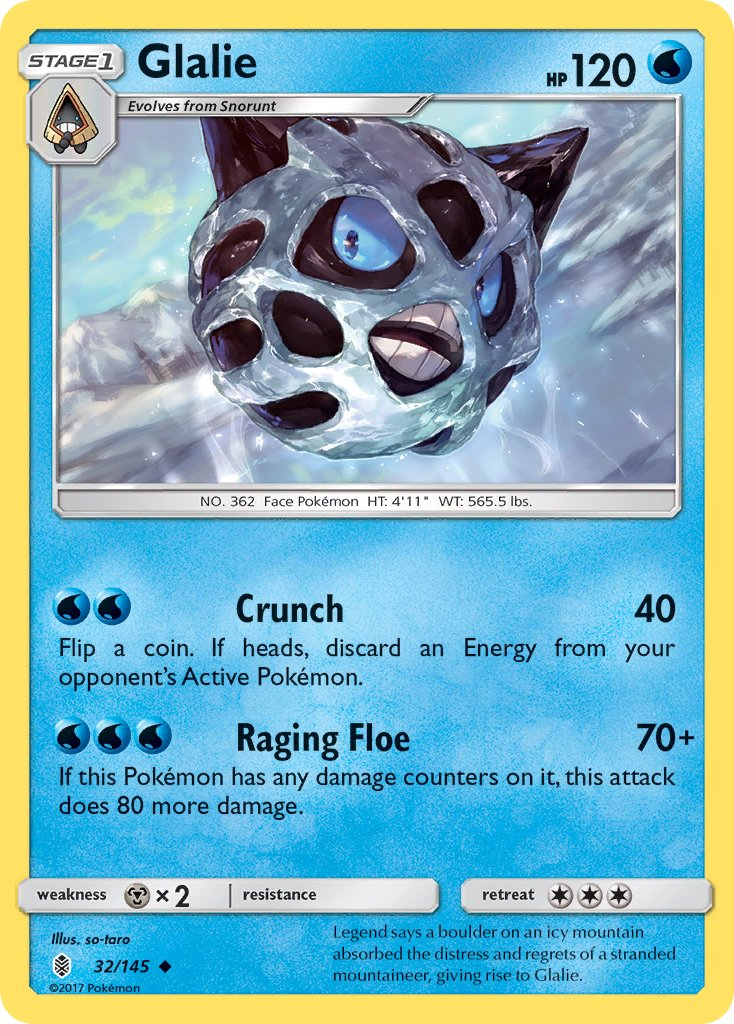 Glalie Pokémon card