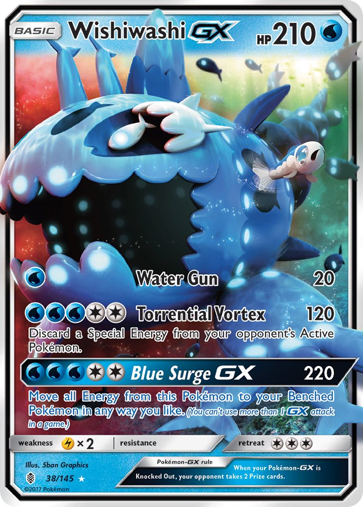Wishiwashi GX Pokémon card