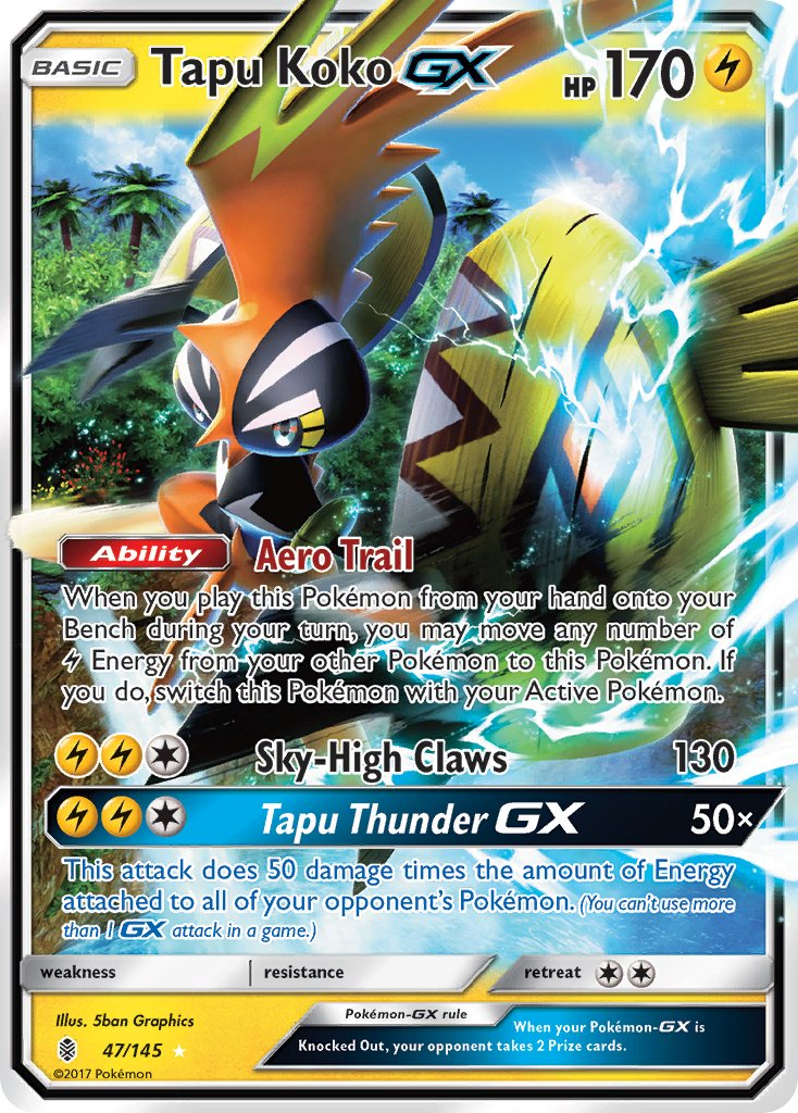 Tapu Koko GX Pokémon card