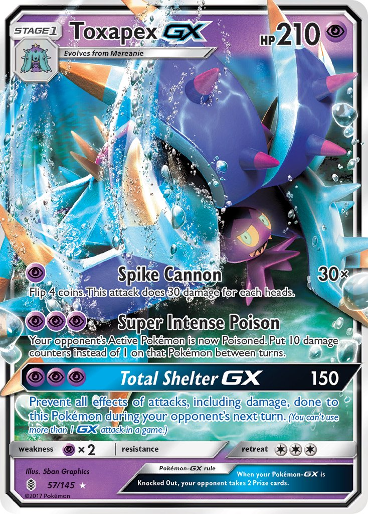 Toxapex GX Pokémon card