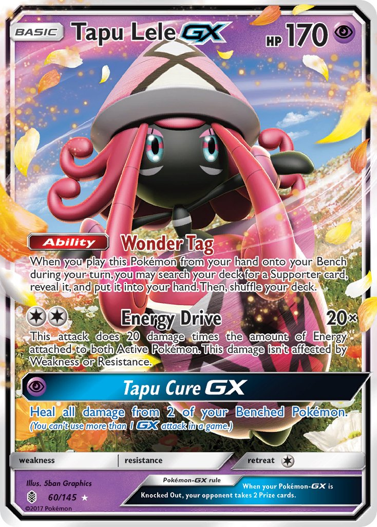 Tapu Lele GX Pokémon card