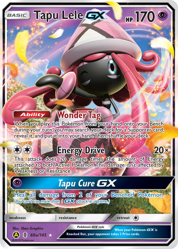 Tapu Lele GX Pokémon card