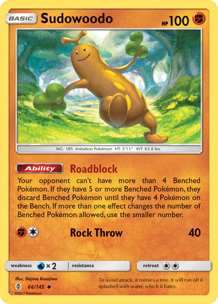 Sudowoodo Pokémon card