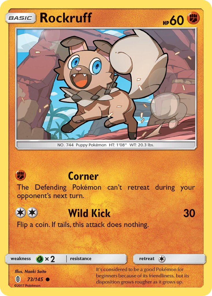 Rockruff Pokémon card