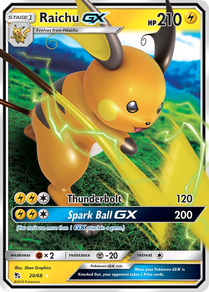 Raichu GX Pokémon card